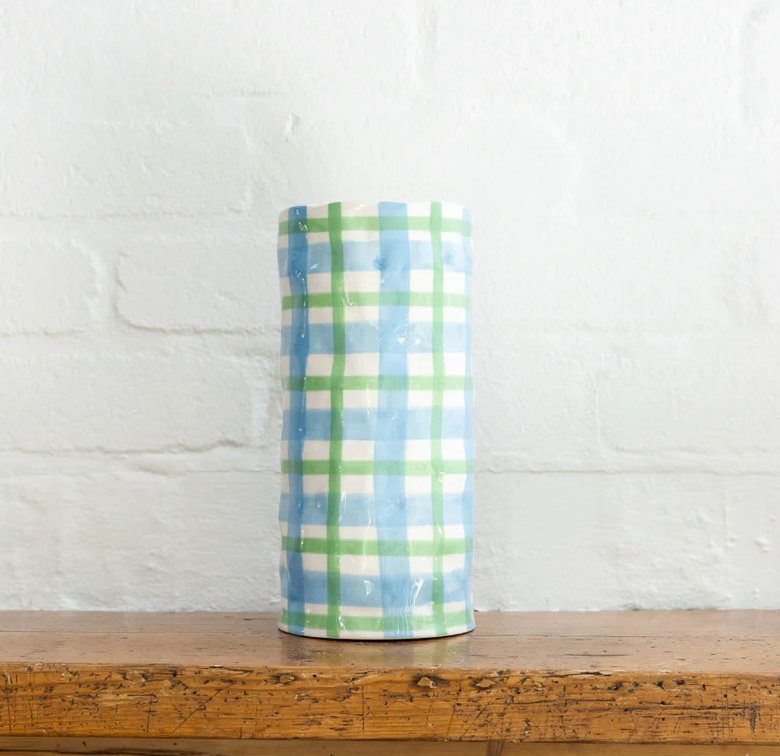 Noss. Large Gingham Vase