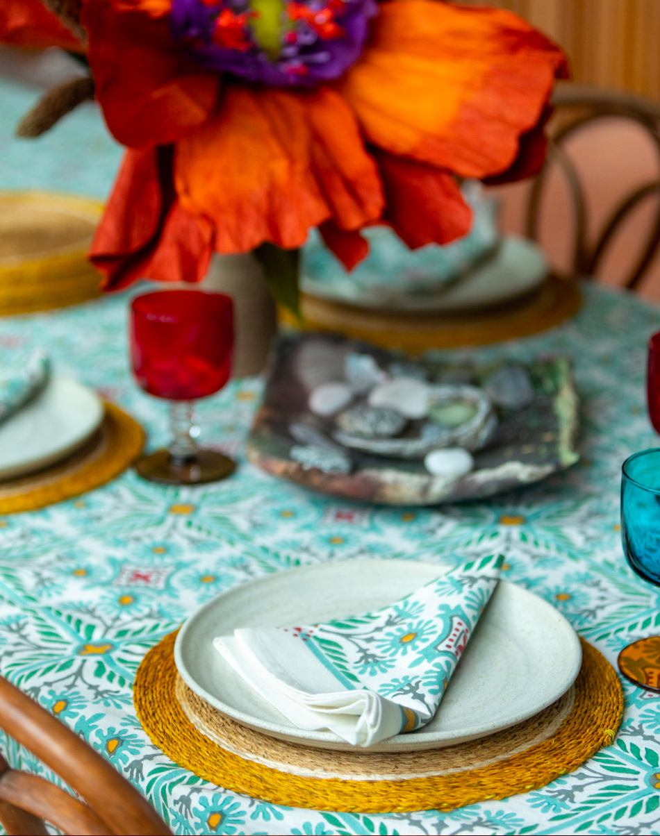 Mandalay Designs Tile Table Linen