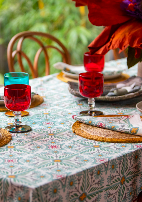 Mandalay Designs Tile Table Linen