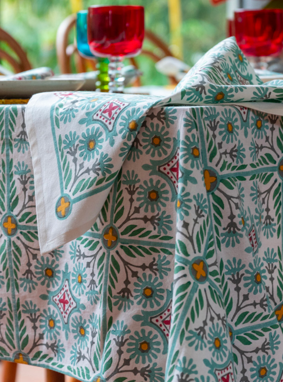 Mandalay Designs Tile Table Linen