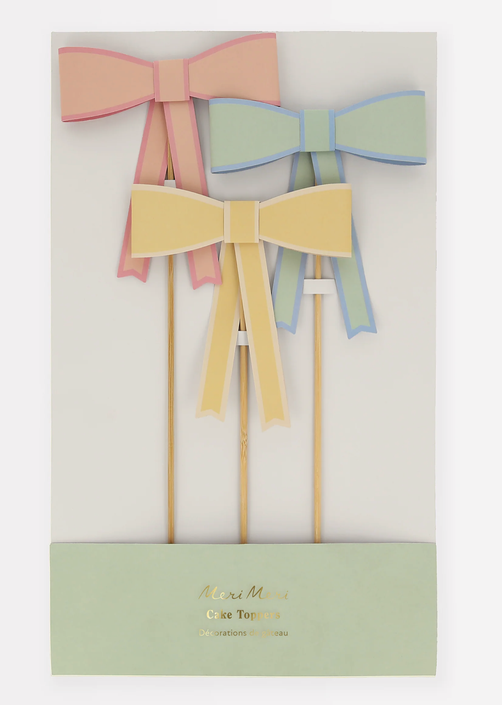 Pastel Bow Cake Topper