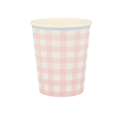 Gingham Paper Cups