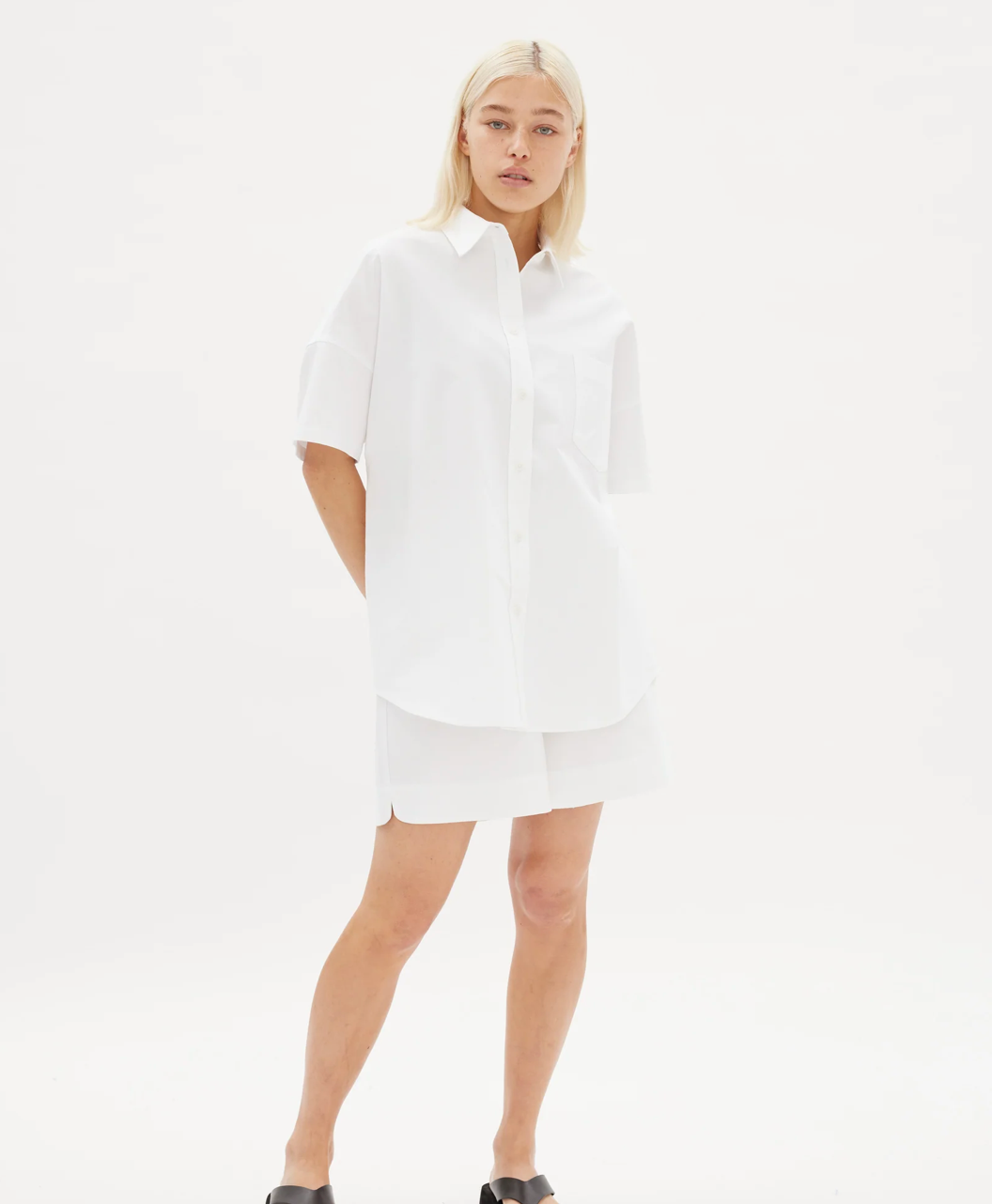 LMND Chiara Mid Elastic Waist Shorts WAS $160