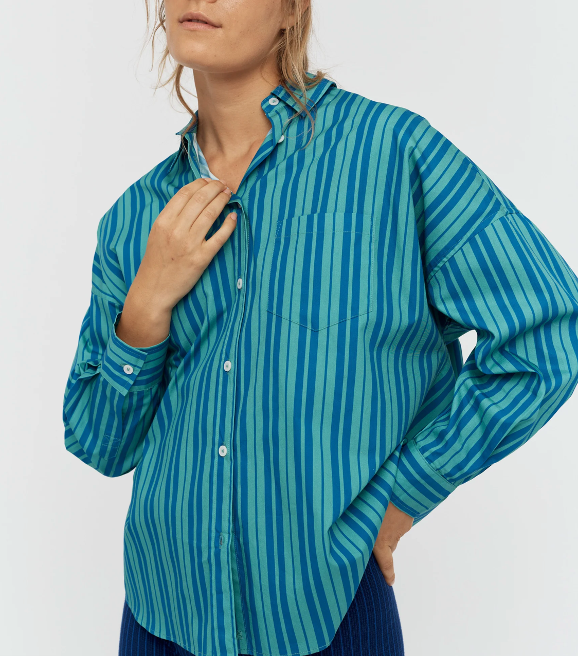 LMND Chiara Classic Stripe Shirt WAS $190