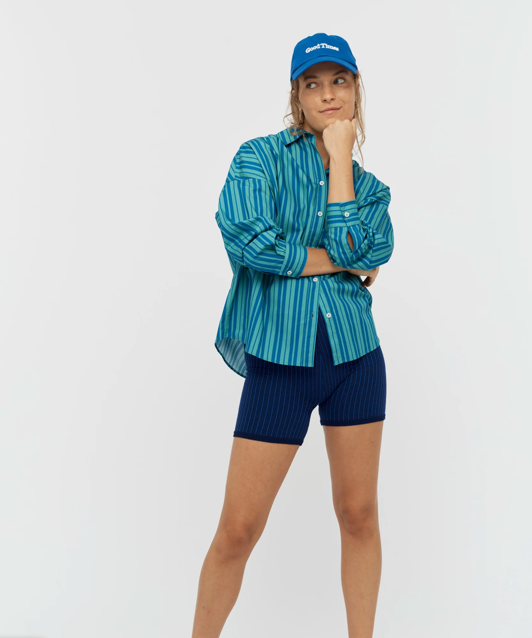 LMND Chiara Classic Stripe Shirt WAS $190