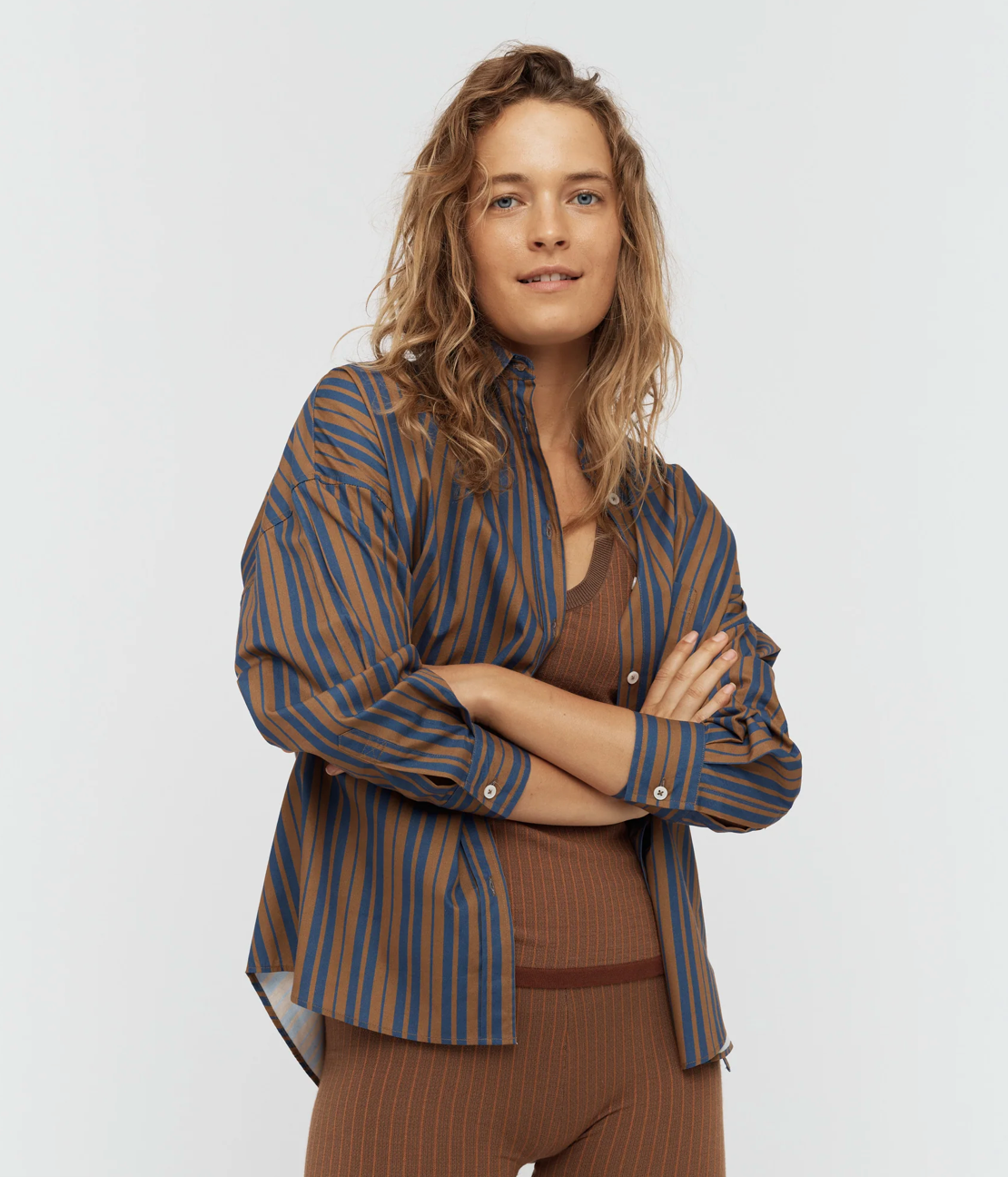 LMND Chiara Classic Stripe Shirt WAS $190