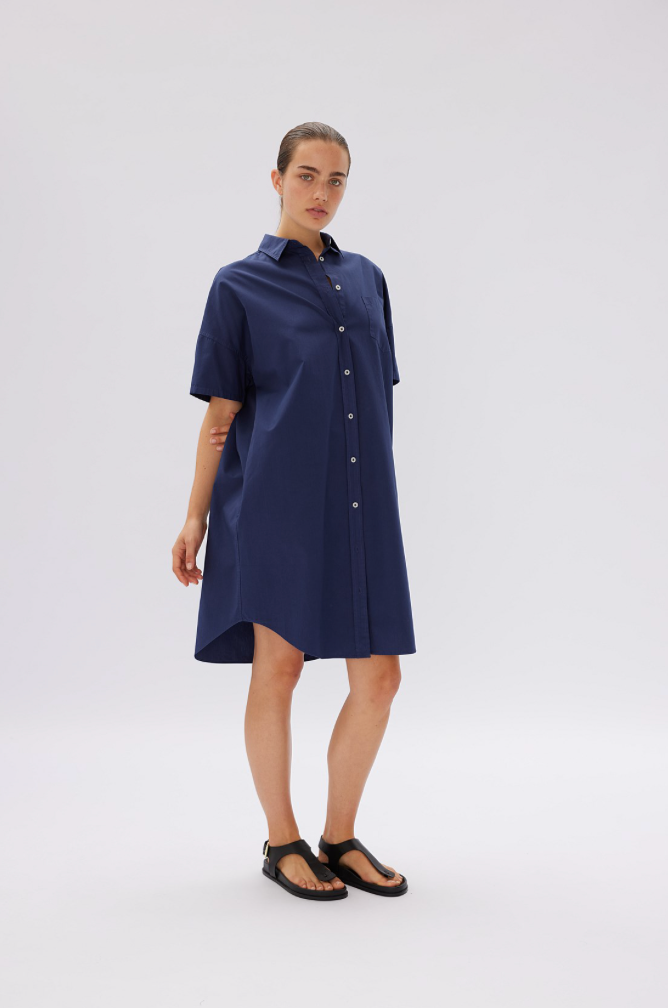 LMND Chiara Short Sleeve Shirtdress WAS $180