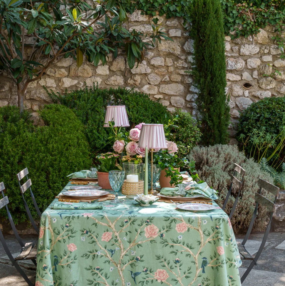 Shirley Chinoiserie Green Table Linen