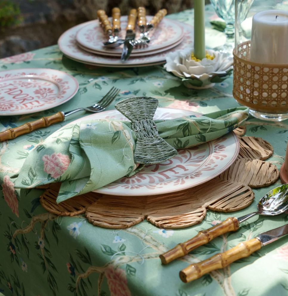 Shirley Chinoiserie Green Table Linen
