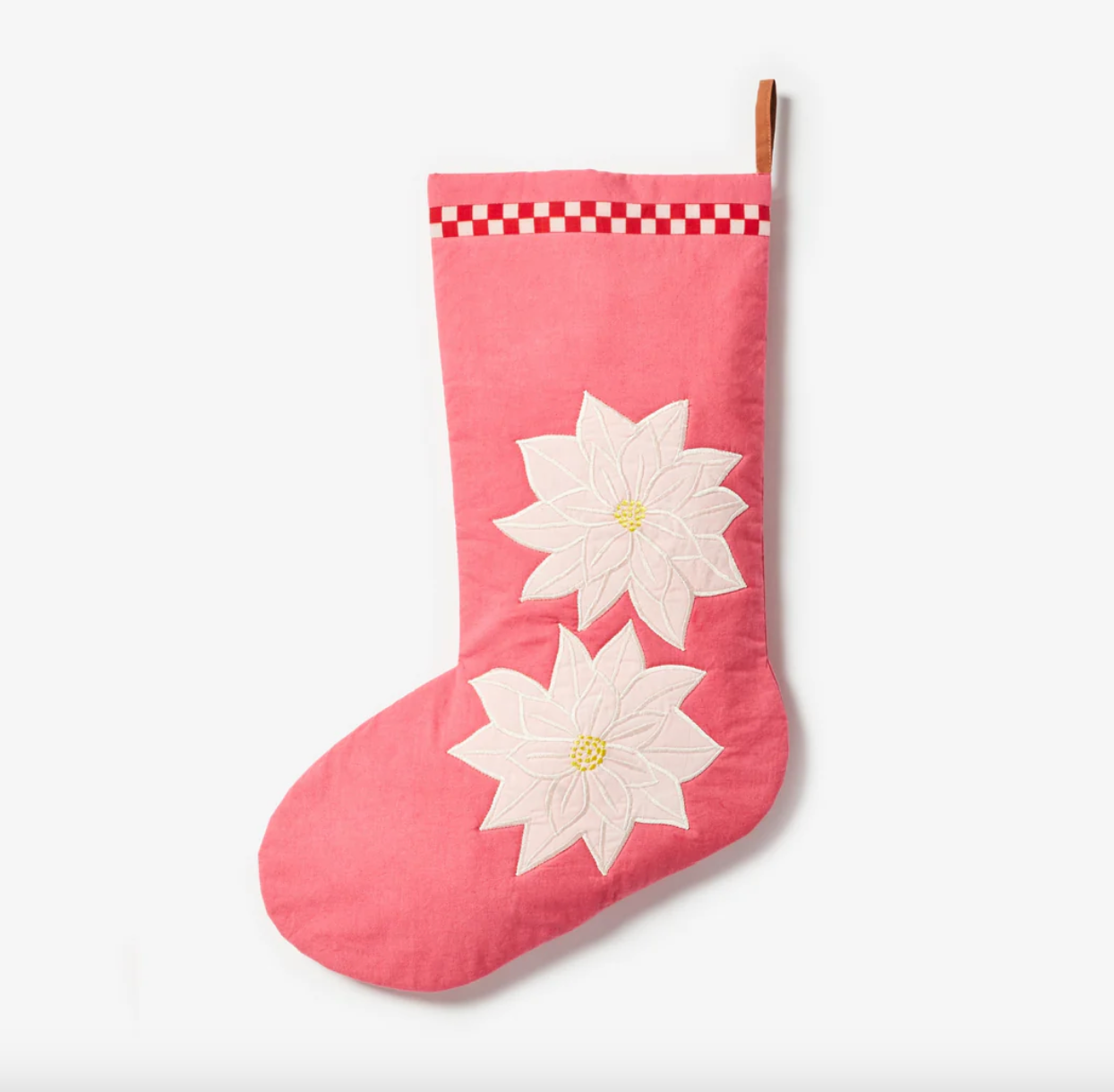 Bonnie & Neil Poinsettia Pink Christmas Stocking WAS $80
