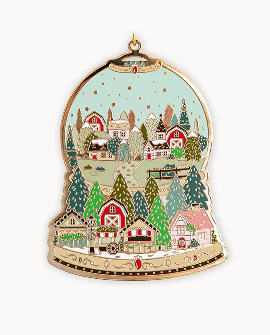 Bespoke Letterpress Fine Enamel Christmas Ornament