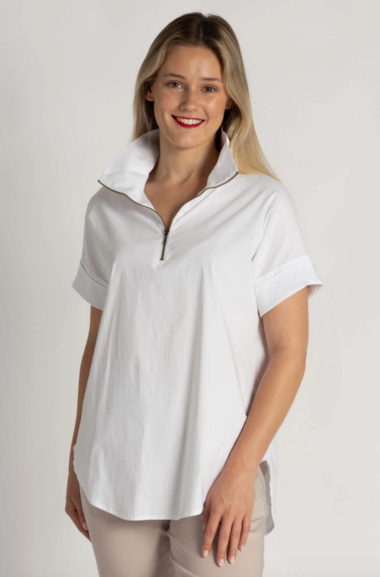 Mela Purdie Half Zip Shirt WAS $310