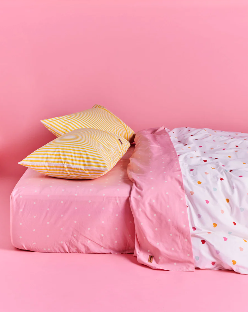 Kip & Co Polkadot Strawberry Bed Linen