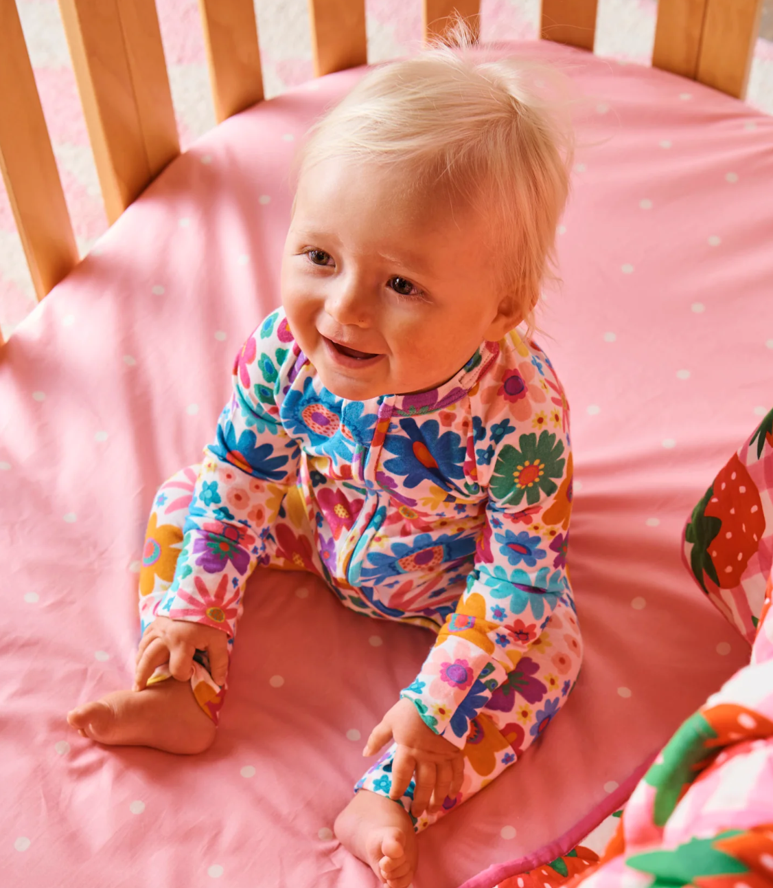 Kip & Co Polkadot Strawberry Bed Linen