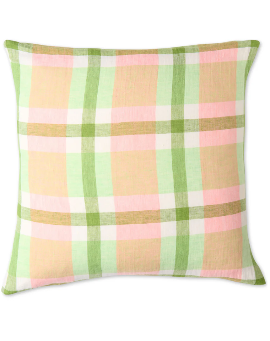 Kip & Co Pistachio Tartan Bed Linen
