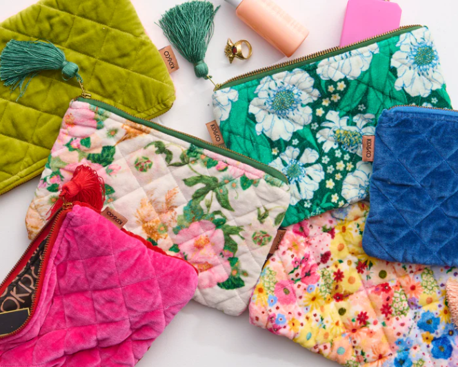 Kip & Co Velvet Cosmetics Purse