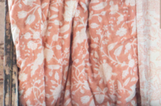 Mandalay Designs Dusty Pink Floral Vine Bed Linen