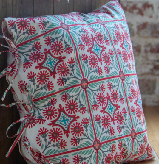 Mandalay Designs Cranberry Tiles Bed Linen