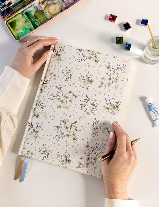 Bespoke Letterpress A4 Linen Bound Art Sketch Journal