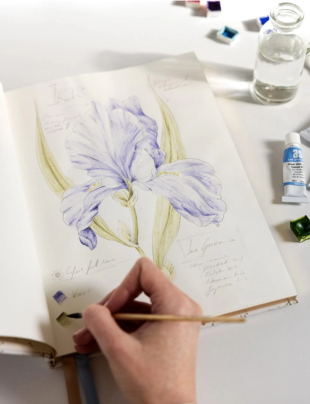 Bespoke Letterpress A4 Linen Bound Art Sketch Journal