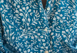 Mandalay Leaves Clover Shirtdress