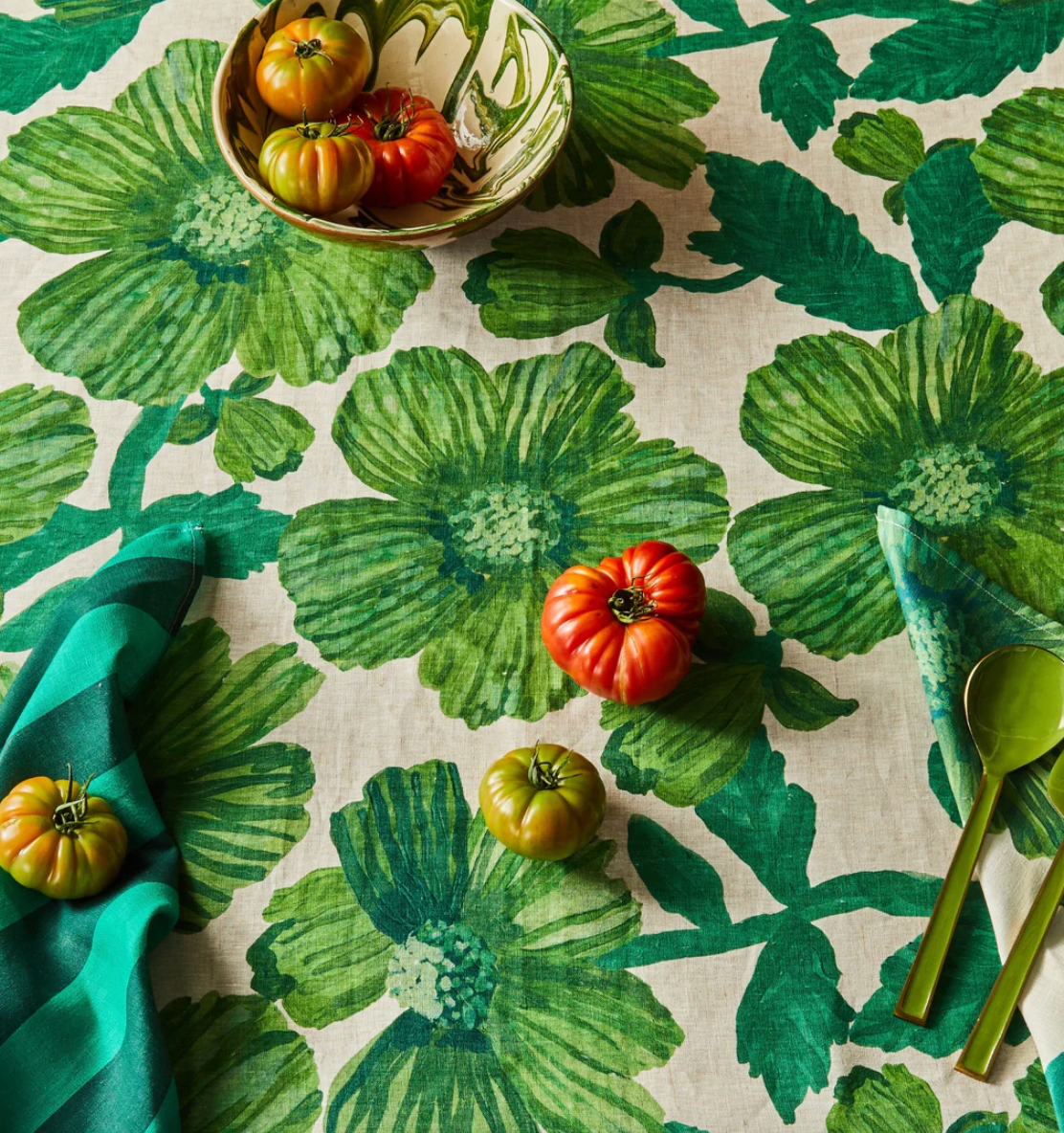 Bonnie & Neil Leon Emerald Table Linen