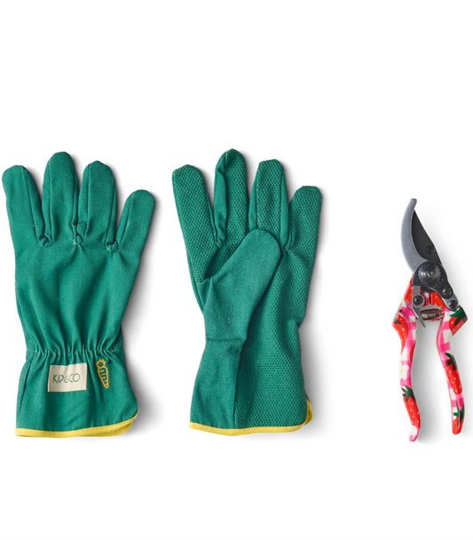 Kip & Co Garden Secateurs and Gloves Set