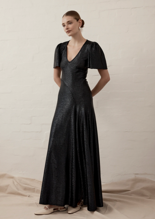 Fluted Maxi Dress