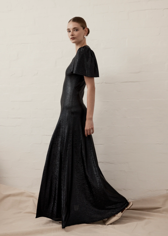 Fluted Maxi Dress