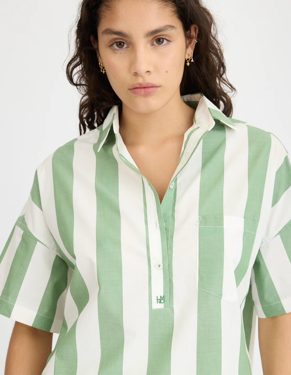 LMND Chiara Half Placket Shirt