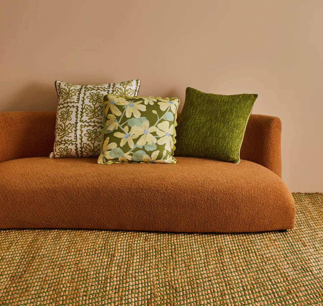 Bonnie & Neil Violet Khaki Cushion