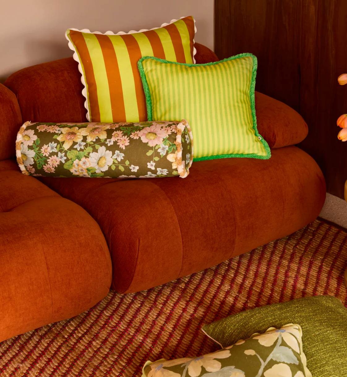Bonnie & Neil Buttercup Bolster Cushion