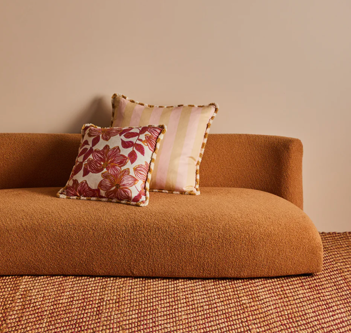 Bonnie & Neil Bold Stripe Buff Cushion
