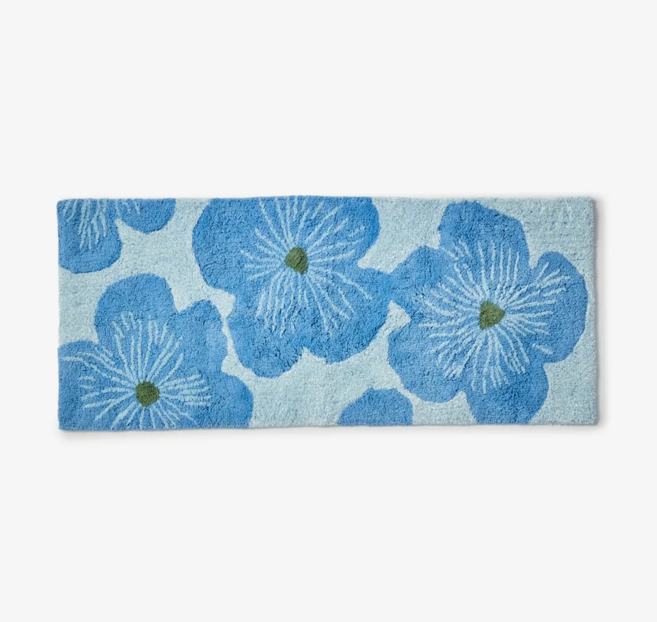 Bonnie & Neil Jardin Blue Long Bath Mat