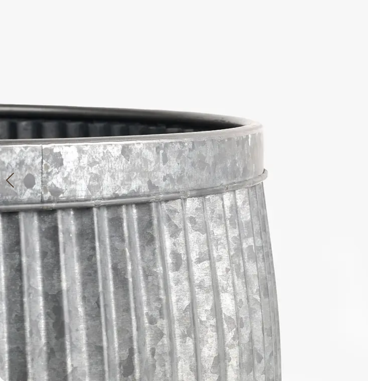 Wicka Dupont Fluted Metal Tin Planter