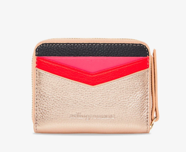 Arlington Milne Alexis Zip Purse - Rose Gold Multi