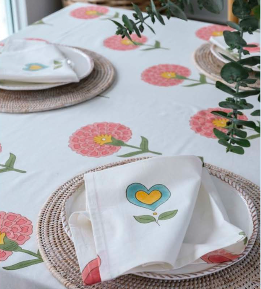 Mandalay Designs Big Happy Poppy Table Linen