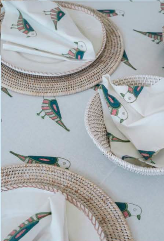 Mandalay Designs Birdy Table Linen