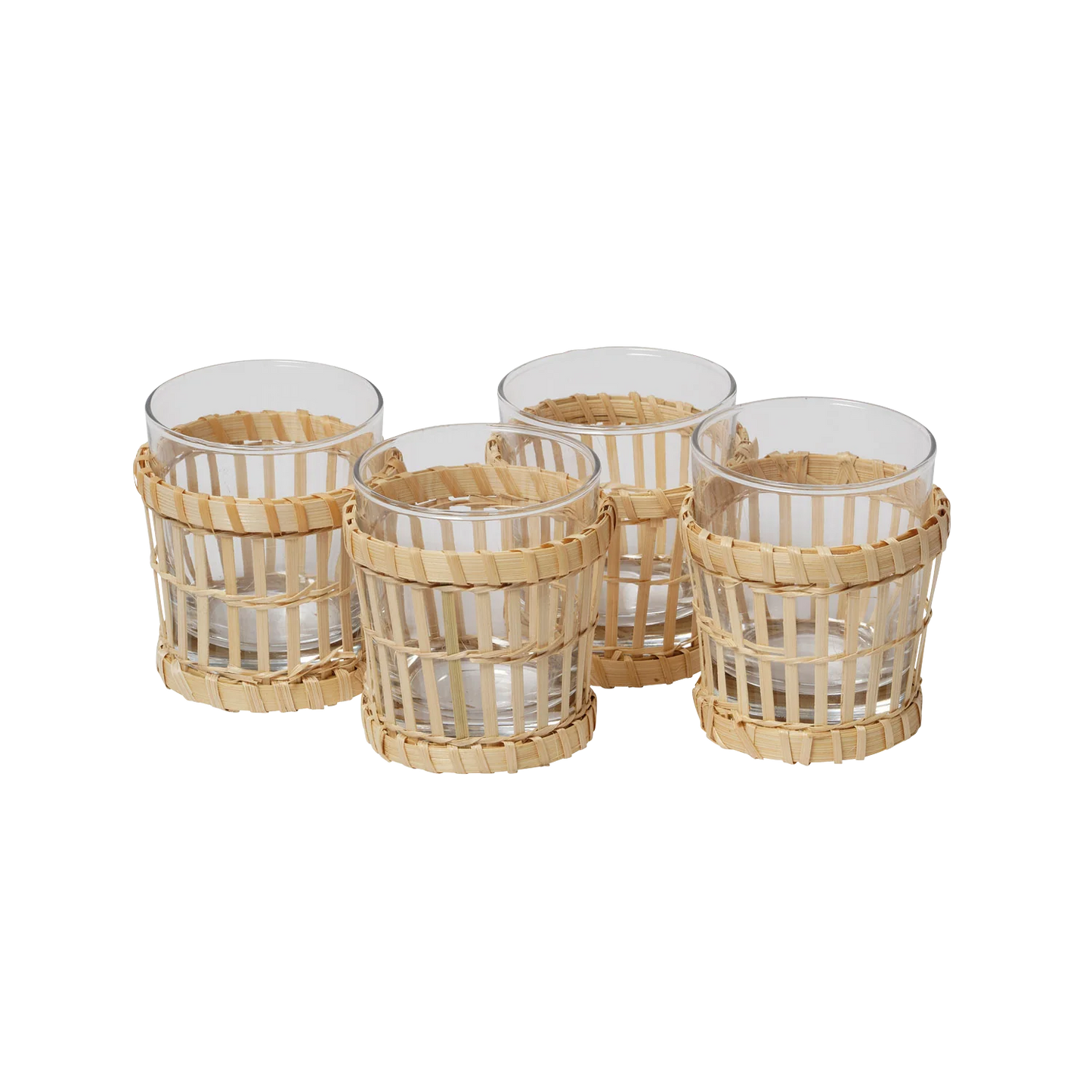 Wicker Glass Set