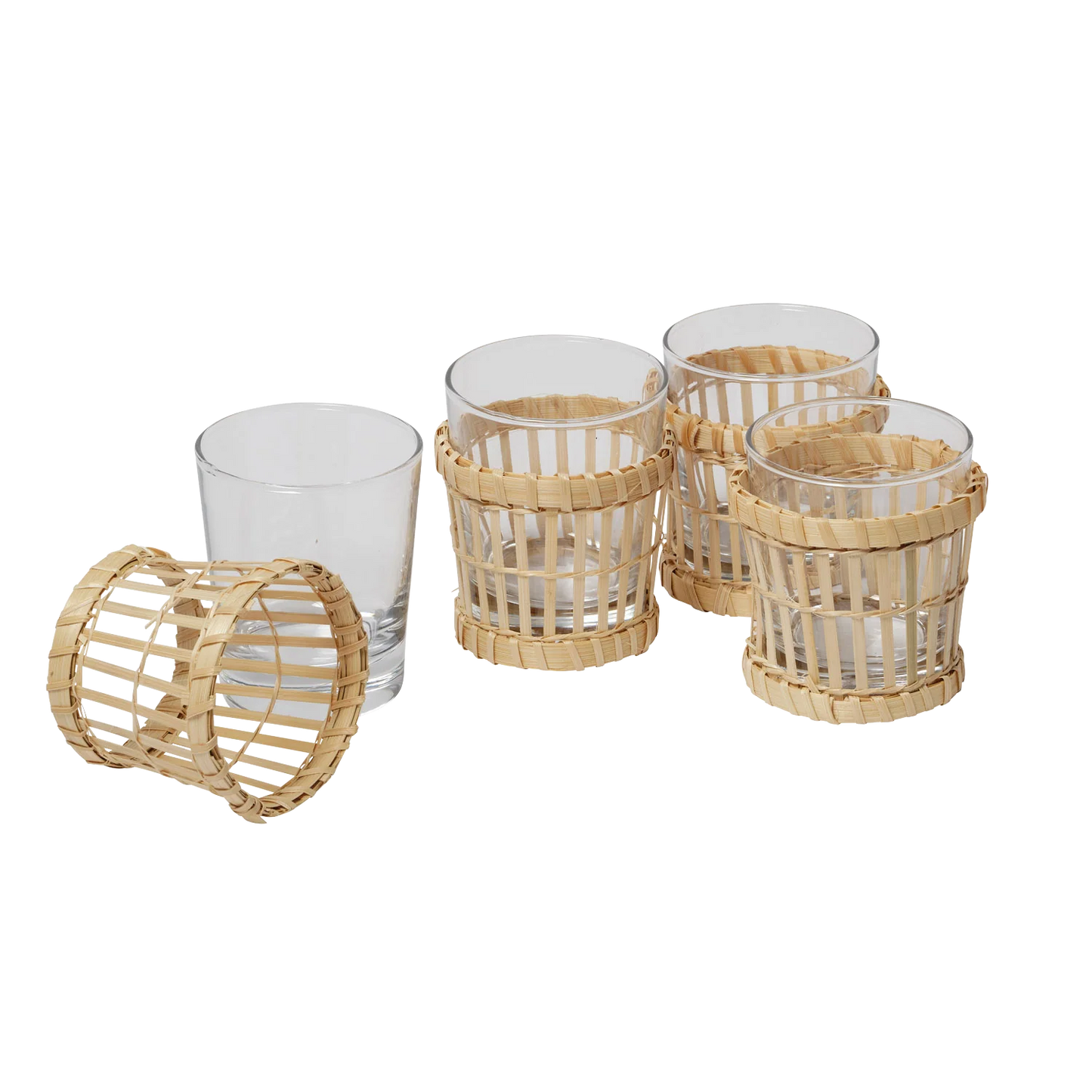 Wicker Glass Set