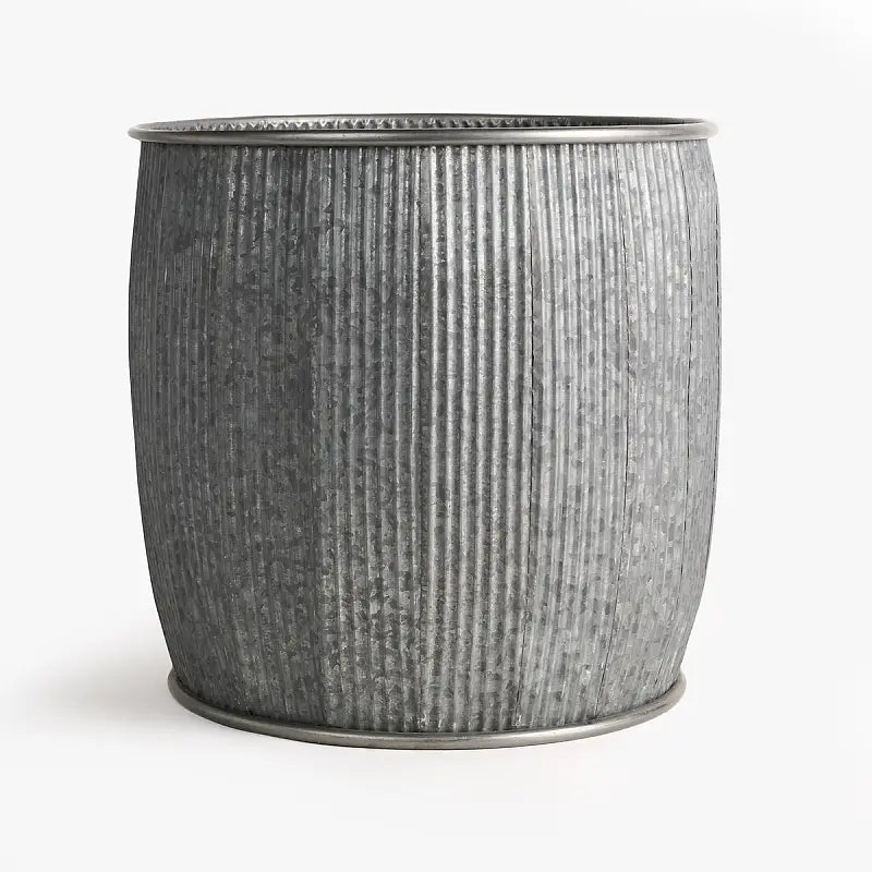 Wicka Baroque Fluted Metal Tin Planter
