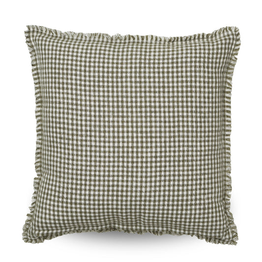 Heath Gingham Cushion WAS $100