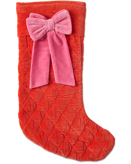 Kip & Co Christmas Bow Velvet Stocking