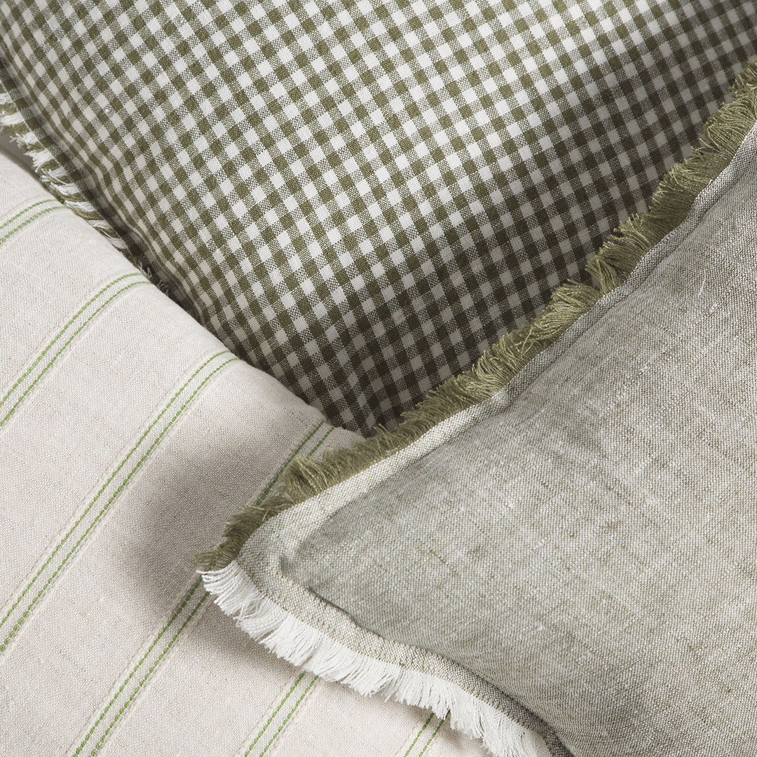 Heath Gingham Cushion WAS $100
