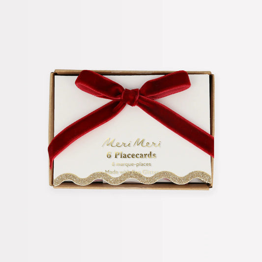 Meri Meri Christmas Velvet Bow Place Cards