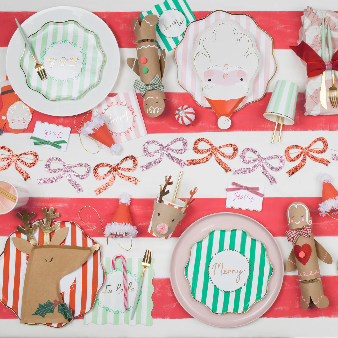 Meri Meri Christmas Velvet Bow Place Cards