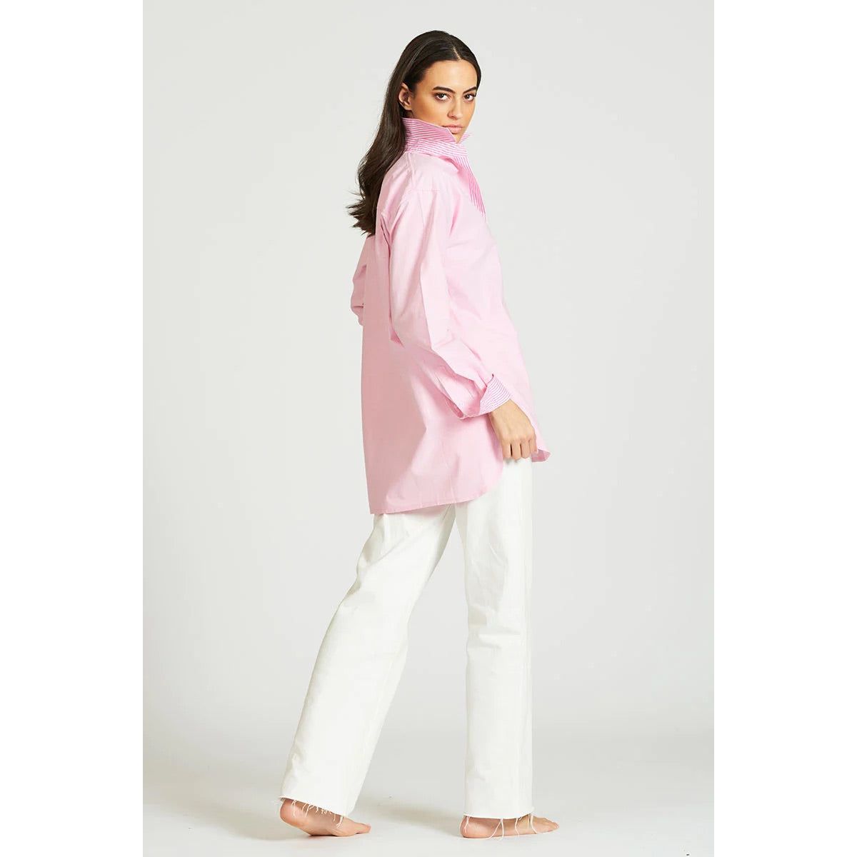 Shirty The Oxford Oversized Shirt - Stripe Pink