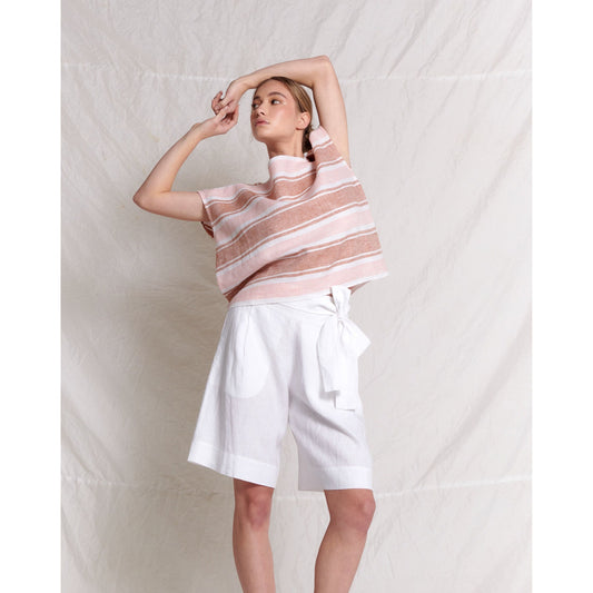 Porcelain Contrast Belted Mata Short WAS $300