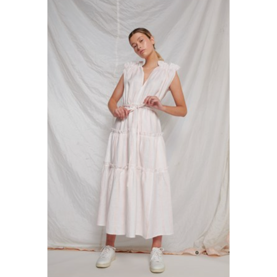 Porcelain Shelly Dress Stripe