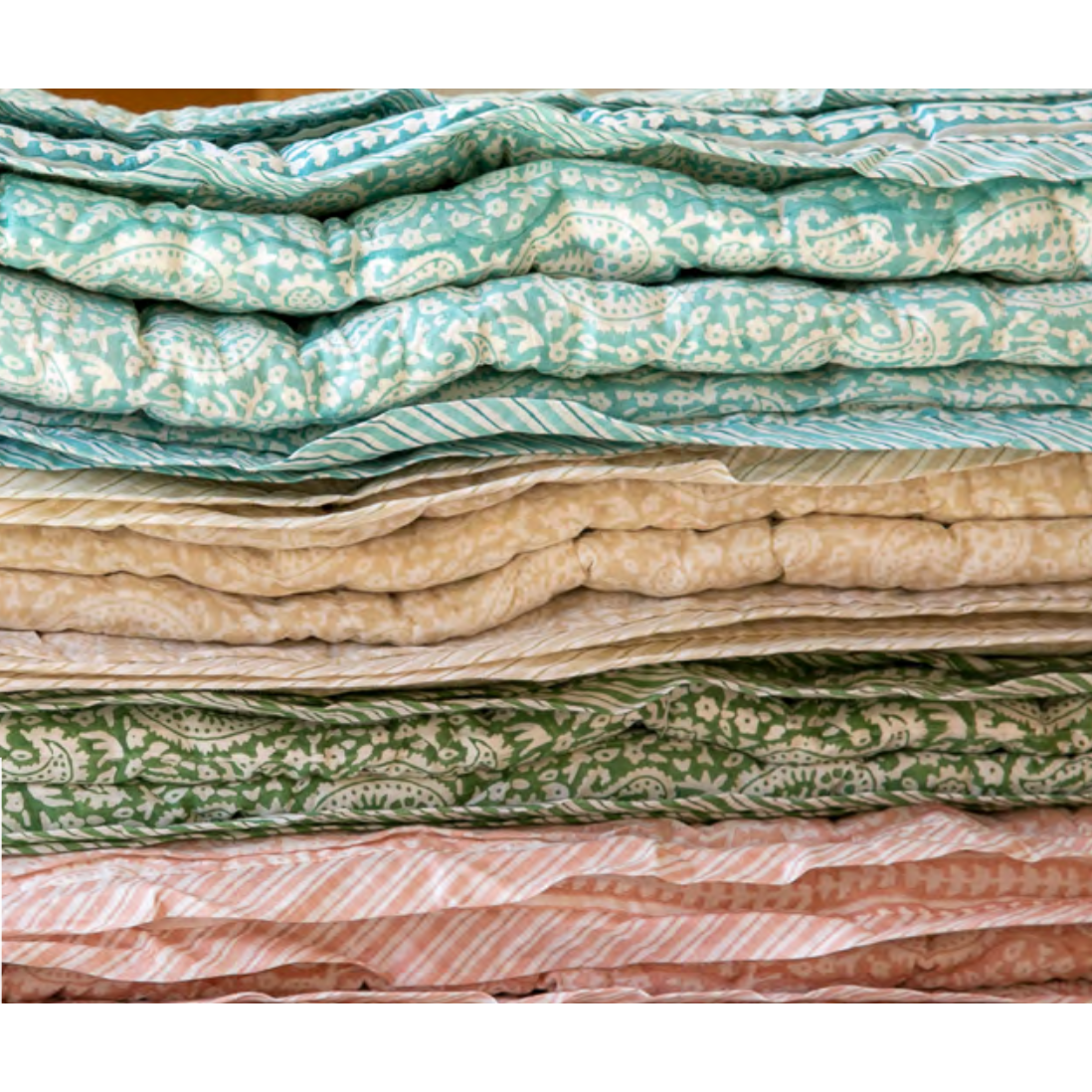Mandalay Designs Paisley Vines Nile Blue Bed Linen